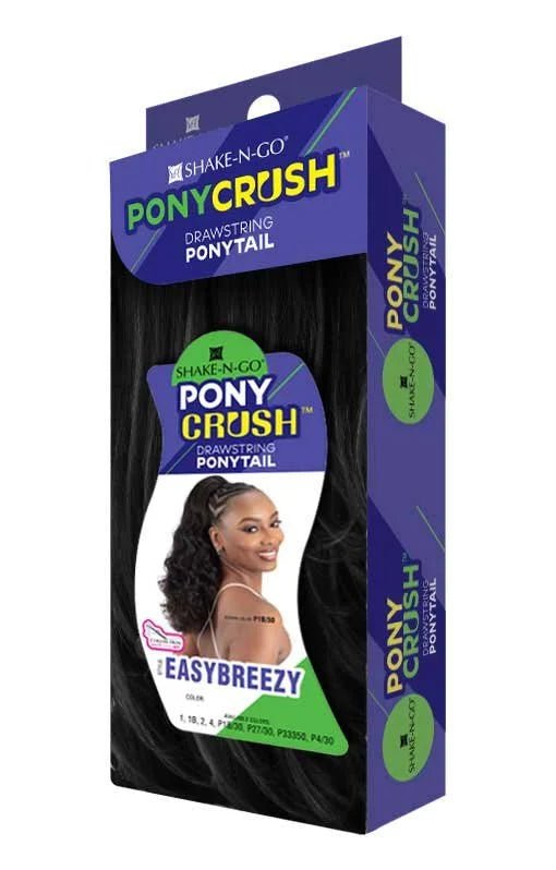 Shake N Go Ponycrush Drawstring – Easybreezy Ponytail - Beauty Exchange Beauty Supply