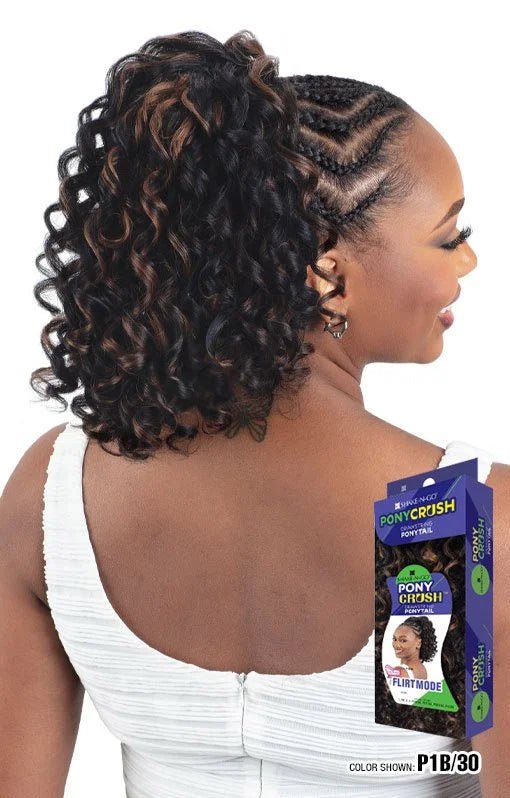 Shake N Go Ponycrush Drawstring – Flirtmode Ponytail - Beauty Exchange Beauty Supply