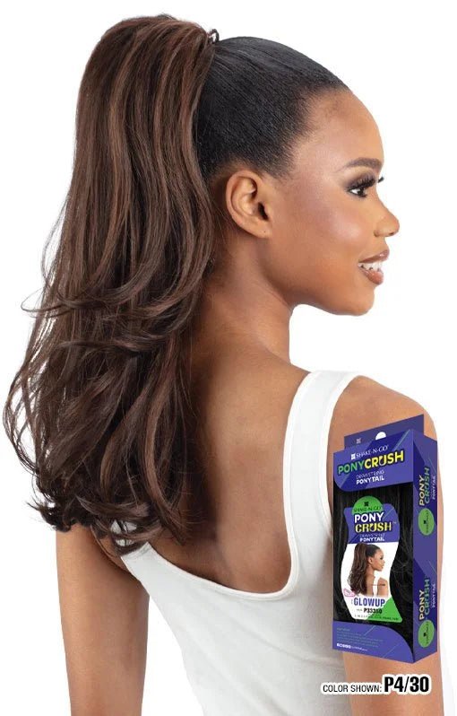 Shake N Go Ponycrush Drawstring – Glowup Ponytail - Beauty Exchange Beauty Supply
