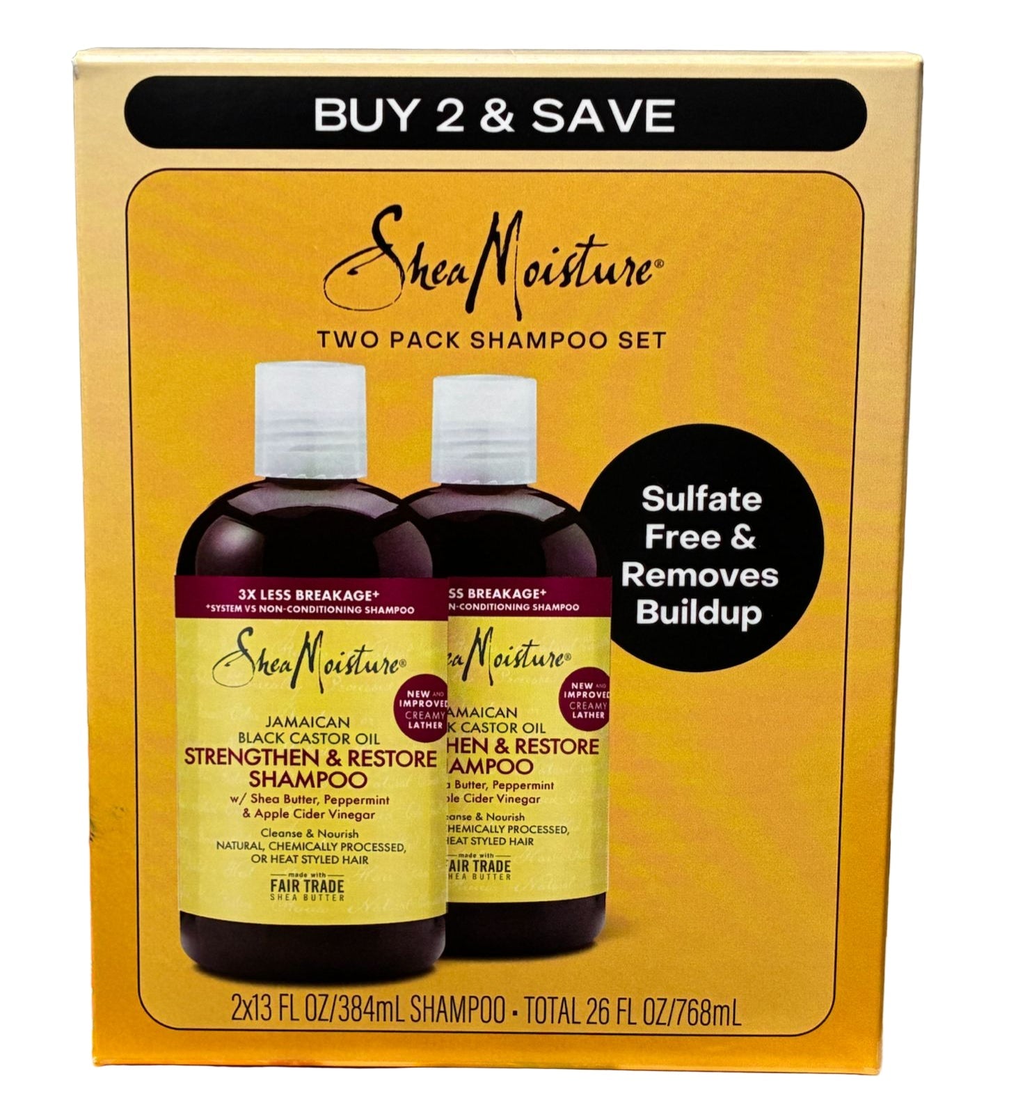 Shea Moisture Jamaican Black Castor Oil Shampoo Combo - Beauty Exchange Beauty Supply