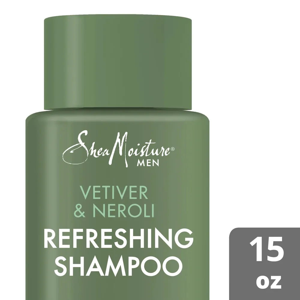 Shea Moisture Men Refreshing Shampoo – Vetiver & Neroli, 15 oz - Beauty Exchange Beauty Supply
