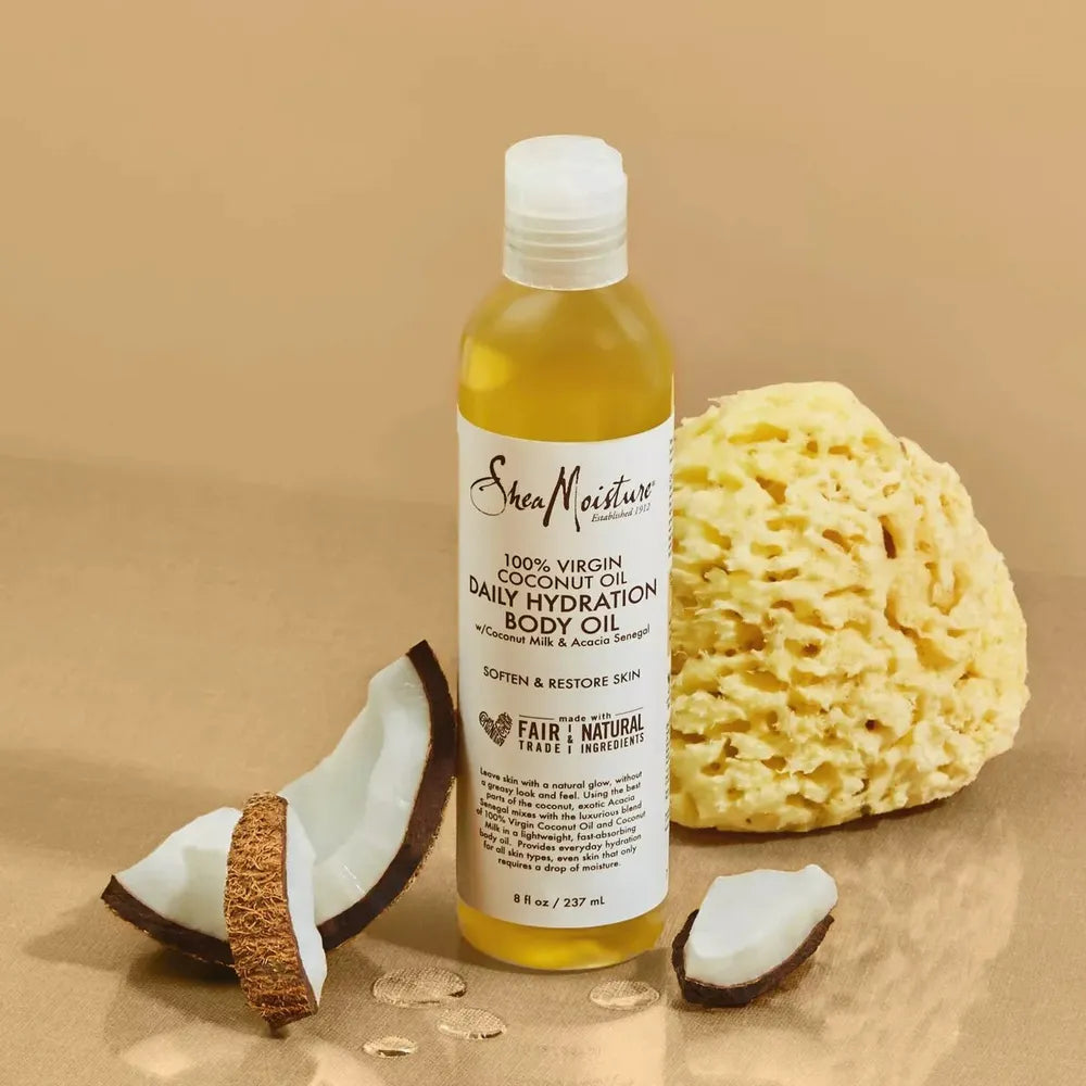 Shea Moisture Virgin Coconut Oil Daily Hydration Body Oil – 8 fl oz - Beauty Exchange Beauty Supply