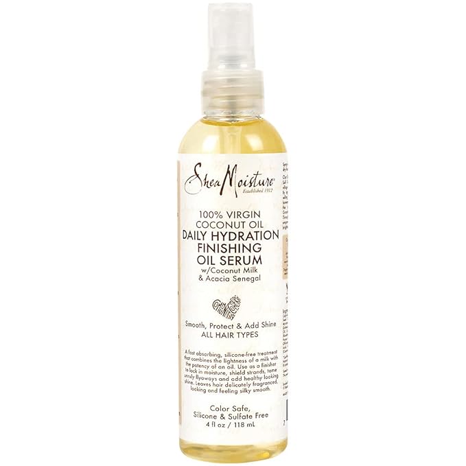 Shea Moisture Virgin Coconut Oil Finishing Oil Serum – 4 fl oz - Beauty Exchange Beauty Supply