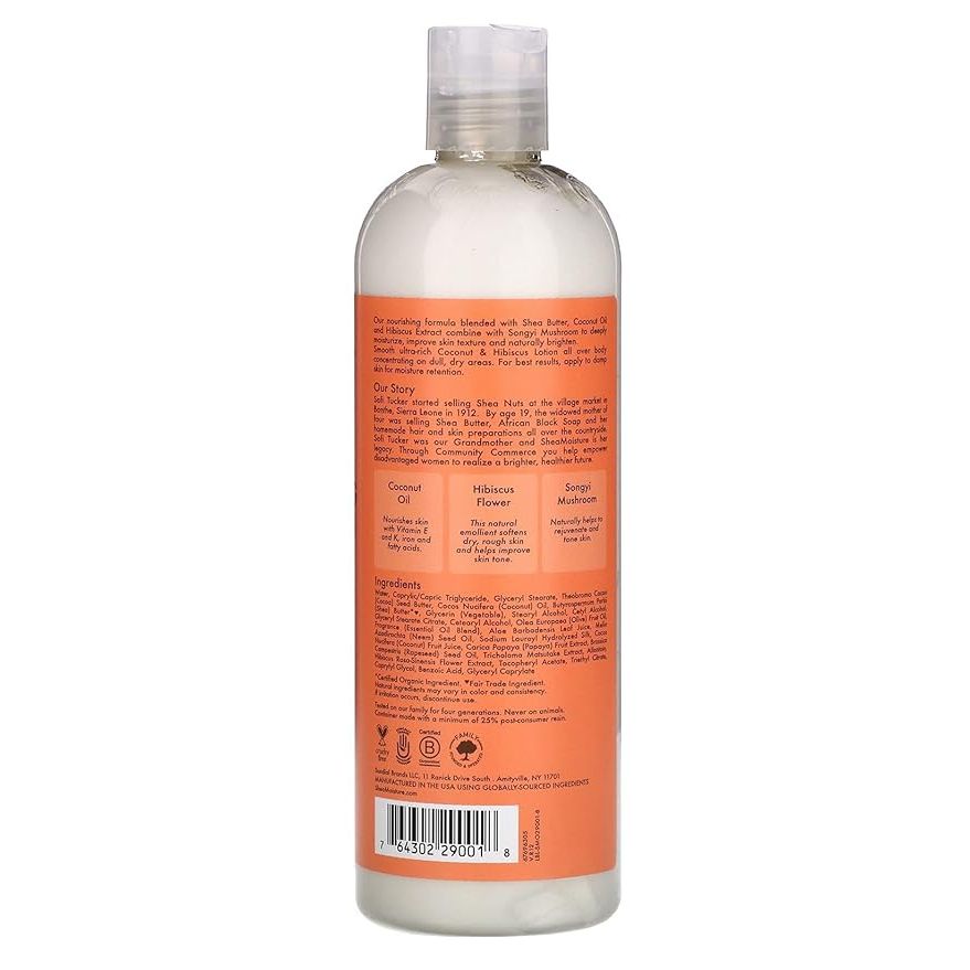 Sheamoisture Coconut & Hibiscus Body Lotion - 13 Oz - Beauty Exchange Beauty Supply