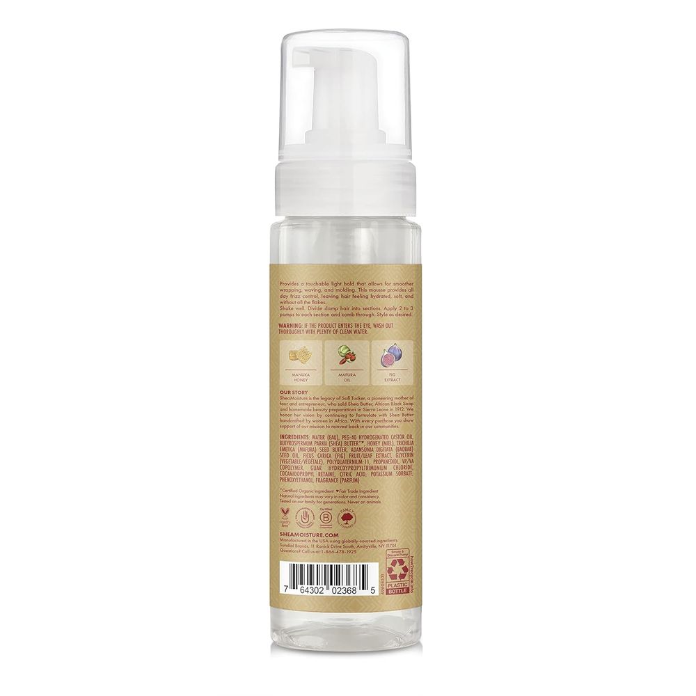 SheaMoisture Manuka Honey & Mafura Oil Wrap & Set Mousse – 7.5 oz - Beauty Exchange Beauty Supply