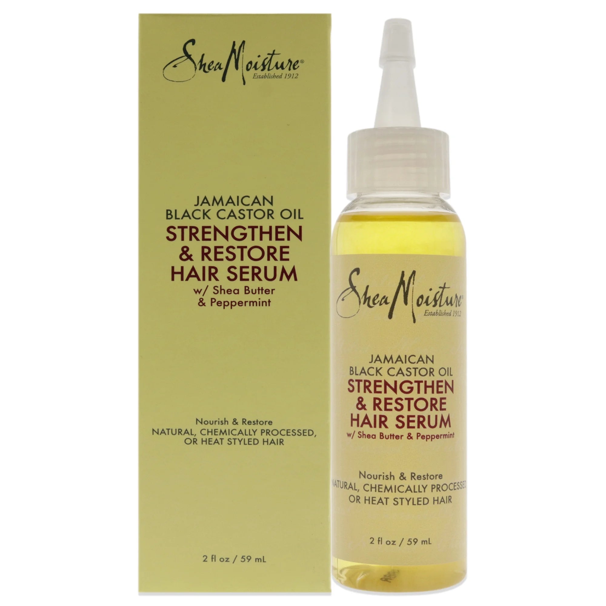 SheaMoisture Strengthen & Restore Oil Serum – Jamaican Black Castor Oil 2 oz - Beauty Exchange Beauty Supply