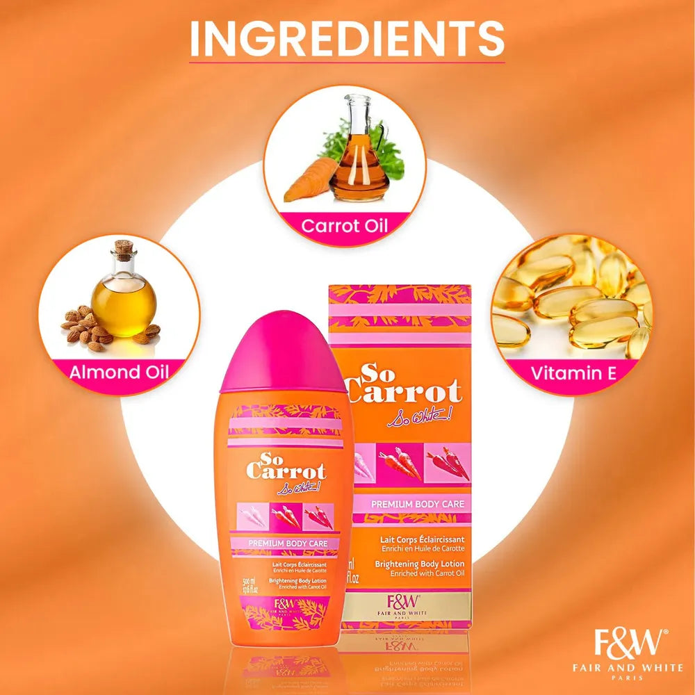 So Carrot Brightening Body Lotion – 500ml - Beauty Exchange Beauty Supply