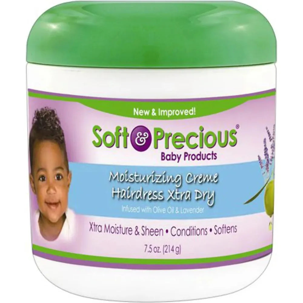Soft & Precious Baby Moisturizing Crème Hairdress with Olive Oil & Lavender – For Extra Dry Hair (5 oz / 7.5 oz) - Beauty Exchange Beauty Supply