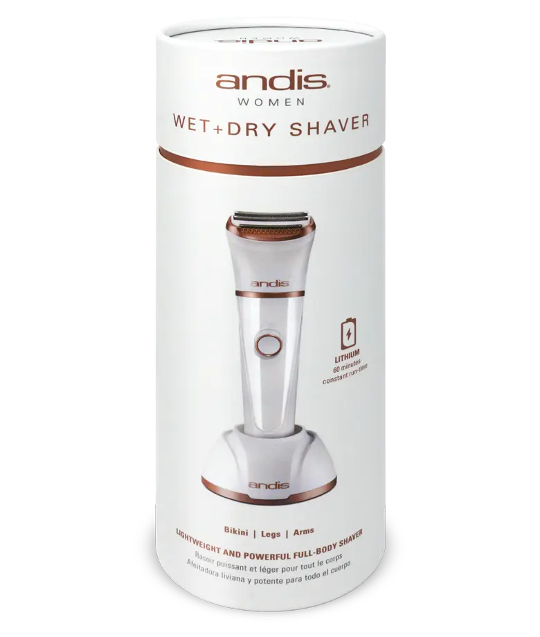 Andis Women's Lithium-Ion Wet & Dry Shaver – 6-Piece Kit