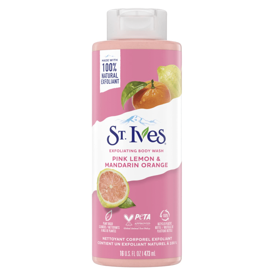 St. Ives Exfoliating Body Wash – Apricot / Pink Lemon – 16 oz - Beauty Exchange Beauty Supply