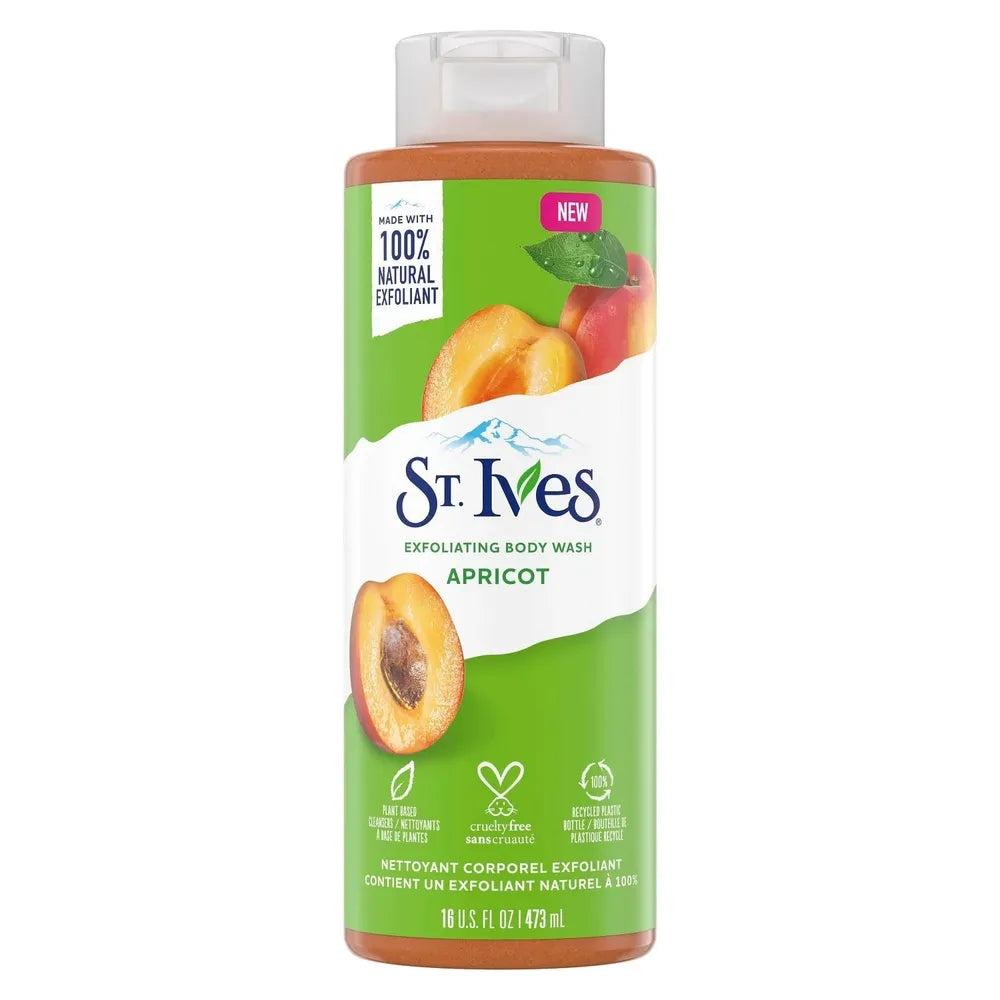 St. Ives Exfoliating Body Wash – Apricot / Pink Lemon – 16 oz - Beauty Exchange Beauty Supply