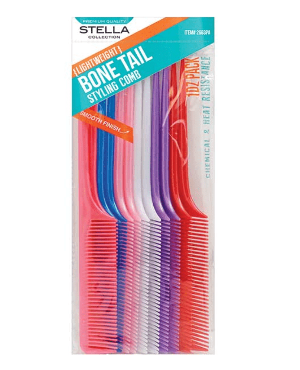 Stella Bone Tail Comb Premium Quality – 1DZ - Beauty Exchange Beauty Supply
