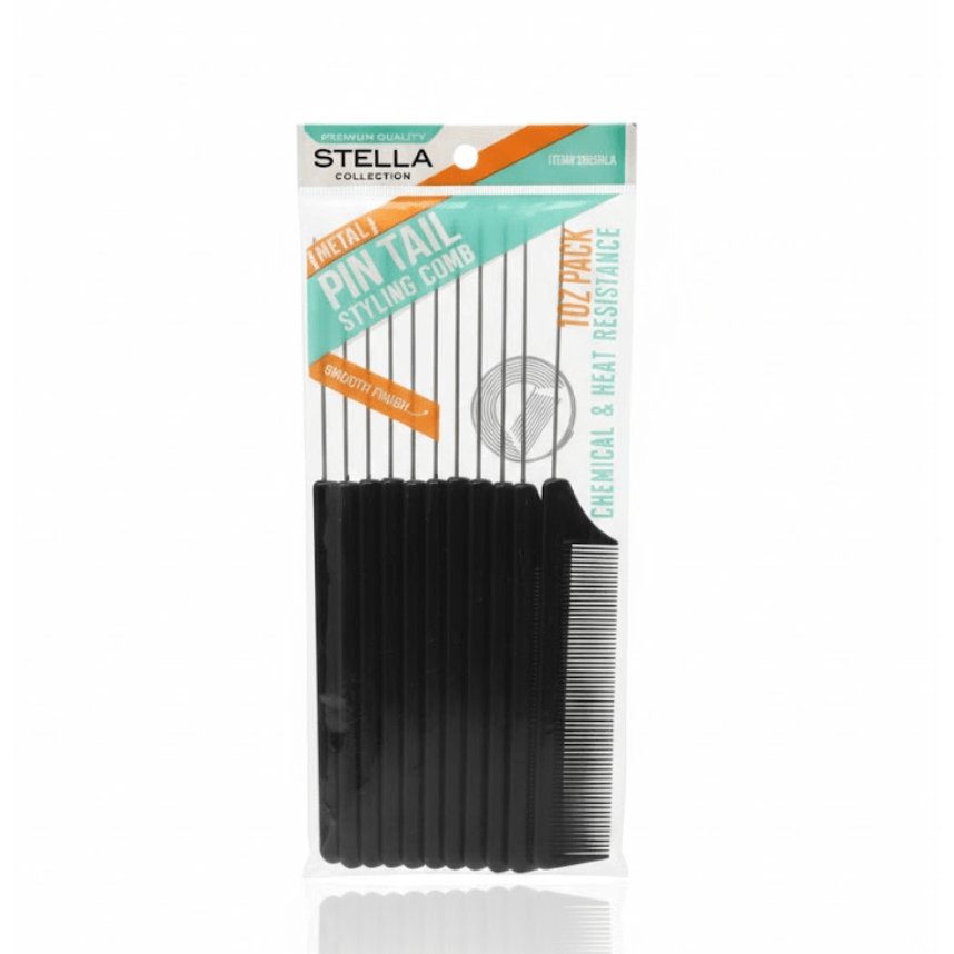 Stella Metal Pin Tail Comb Premium Quality – 1DZ - Beauty Exchange Beauty Supply