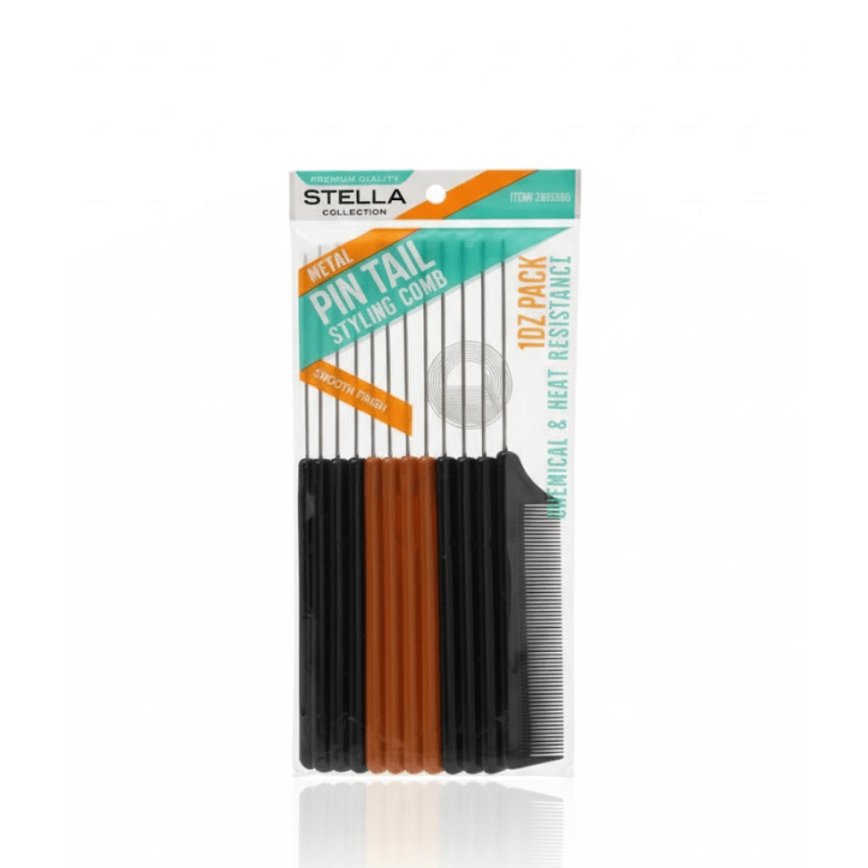 Stella Metal Pin Tail Comb Premium Quality – 1DZ - Beauty Exchange Beauty Supply