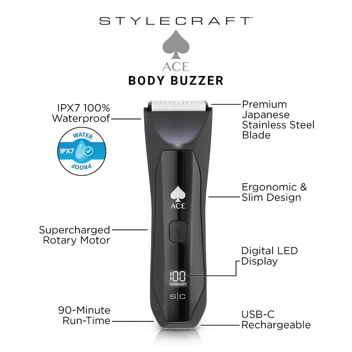 StyleCraft Ace Body Buzzer Hair Trimmer - Beauty Exchange Beauty Supply
