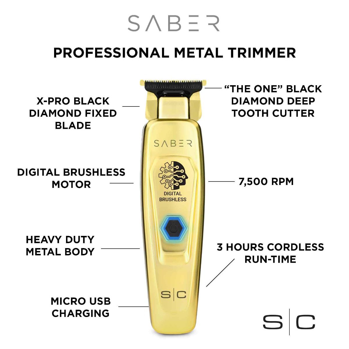 StyleCraft Saber Professional Hair Trimmer – Cordless - Beauty Exchange Beauty Supply