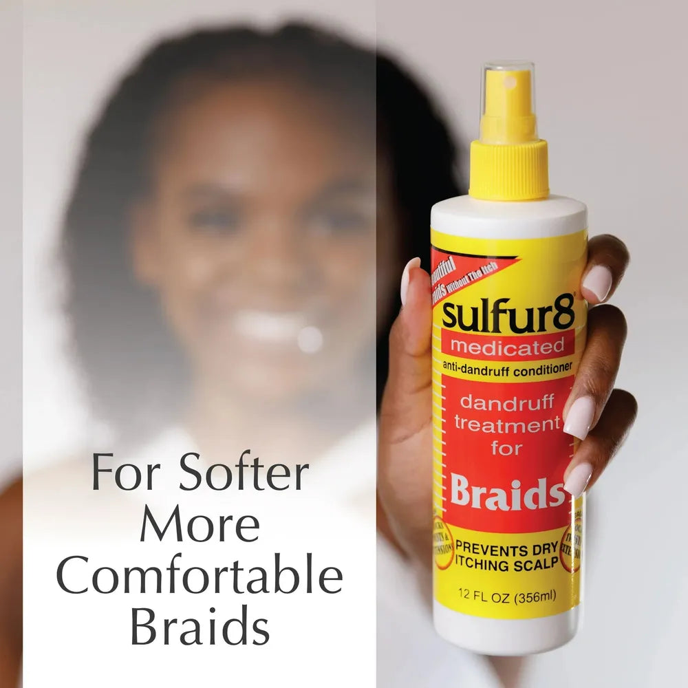 Sulfur8 Medicated Dandruff Treatment – For Scalp & Braids – Dry, Moisturizing Relief – 12 fl oz - Beauty Exchange Beauty Supply