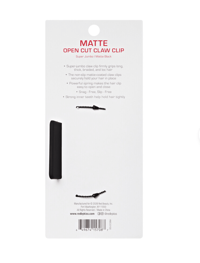 Super Jumbo Open Cut Claw Hair Clip – Matte Black - Beauty Exchange Beauty Supply