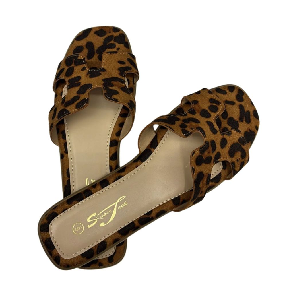 SuperJack Leopard Sandal – Style SJ2501 - Beauty Exchange Beauty Supply