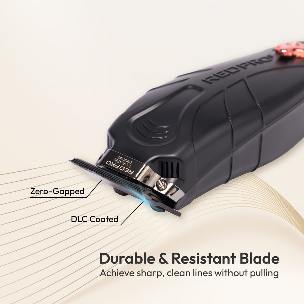 Red Pro Cordless Trimmer – Matte Gold / Black
