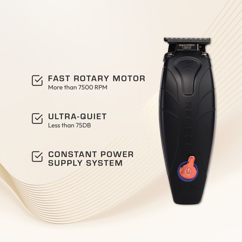 Red Pro Cordless Trimmer – Matte Gold / Black
