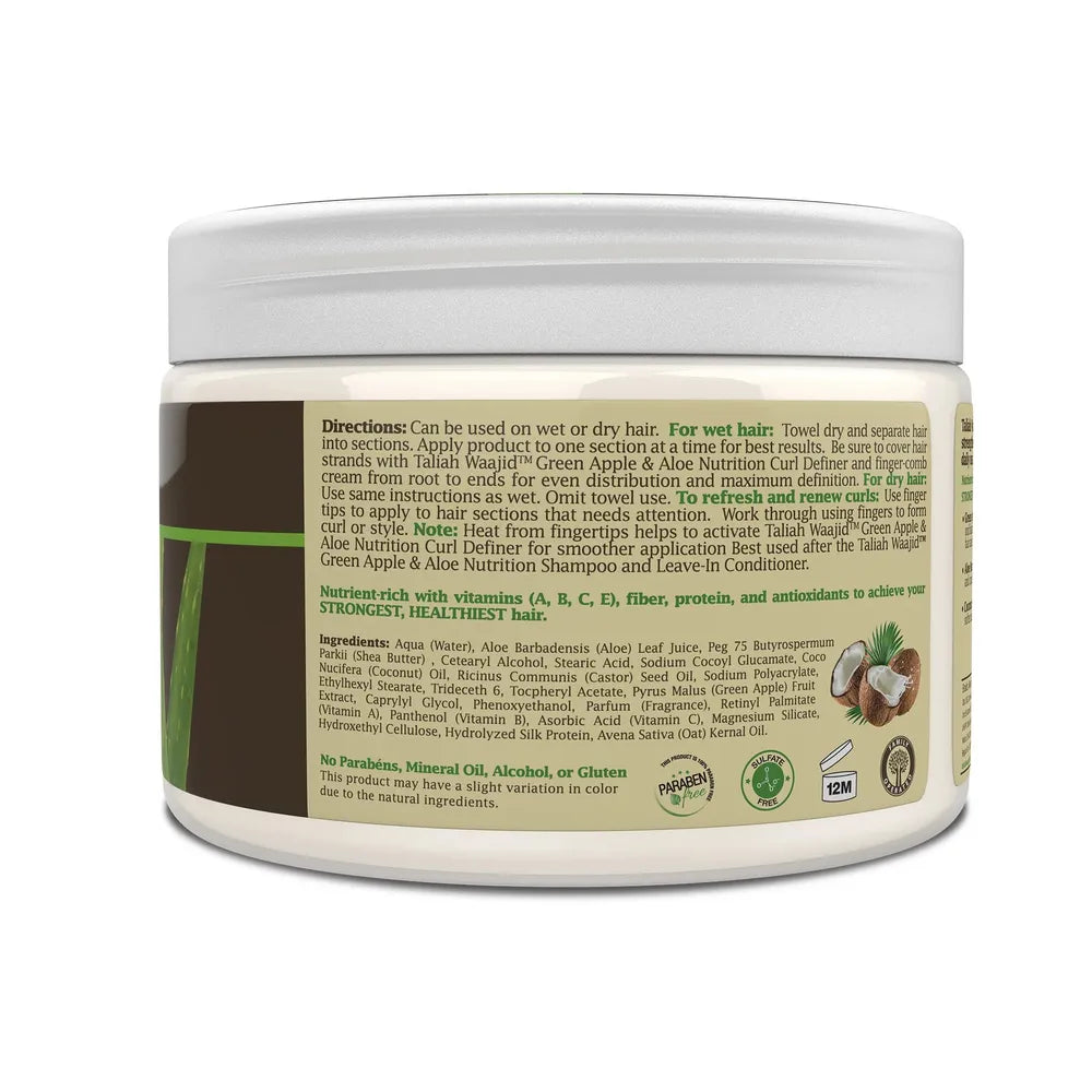 Taliah Waajid Green Apple & Aloe Curl Definer – 12oz - Beauty Exchange Beauty Supply