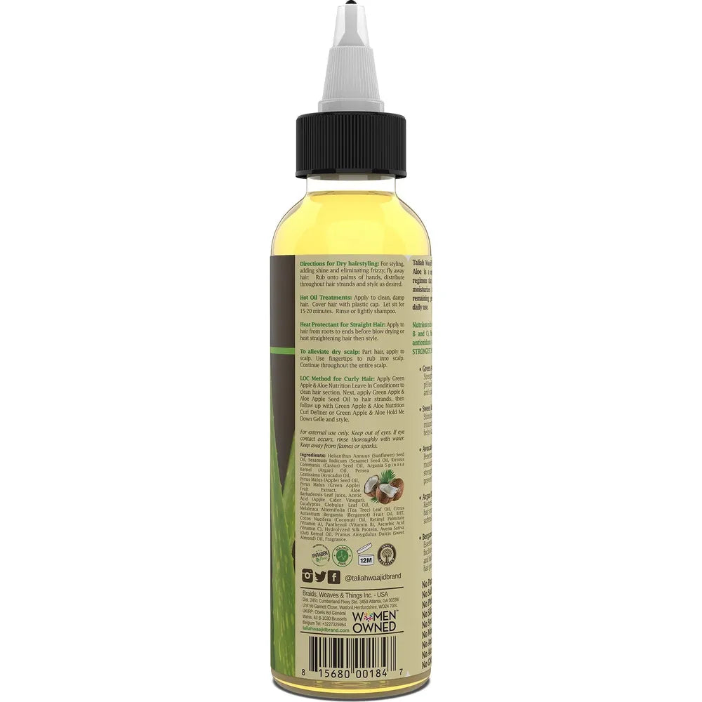 Taliah Waajid Green Apple & Aloe Nutrition Apple Seed Oil - 4 Oz | Shine, Strength & Scalp Love! - Beauty Exchange Beauty Supply