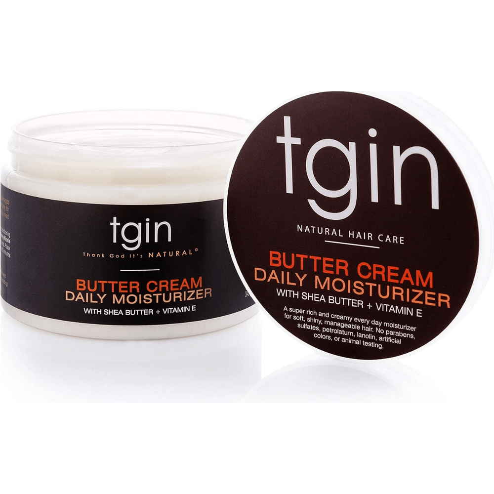 tgin Butter Cream Daily Moisturizer for Curly, Coily and Wavy Hair, Rich Moisture for Dry Hair and Defined Curls, 12 oz - Beauty Exchange Beauty Supply
