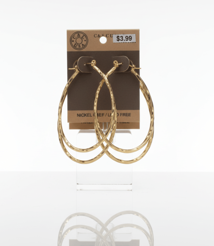 The C&L Fashion Jewelry Pincatch Earrings - Gold - Beauty Exchange Beauty Supply