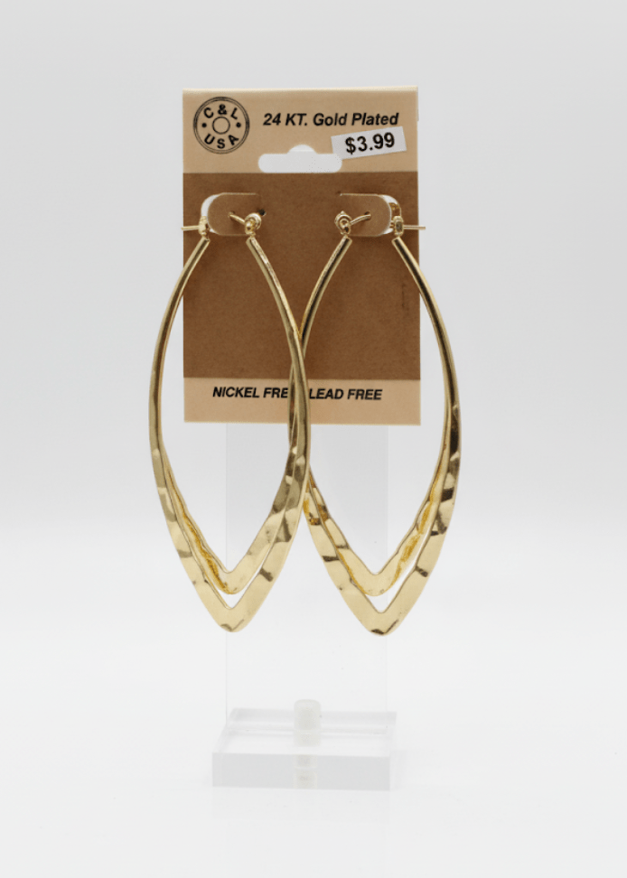 The C&L Fashion Jewelry Pincatch Earrings - Gold - Beauty Exchange Beauty Supply