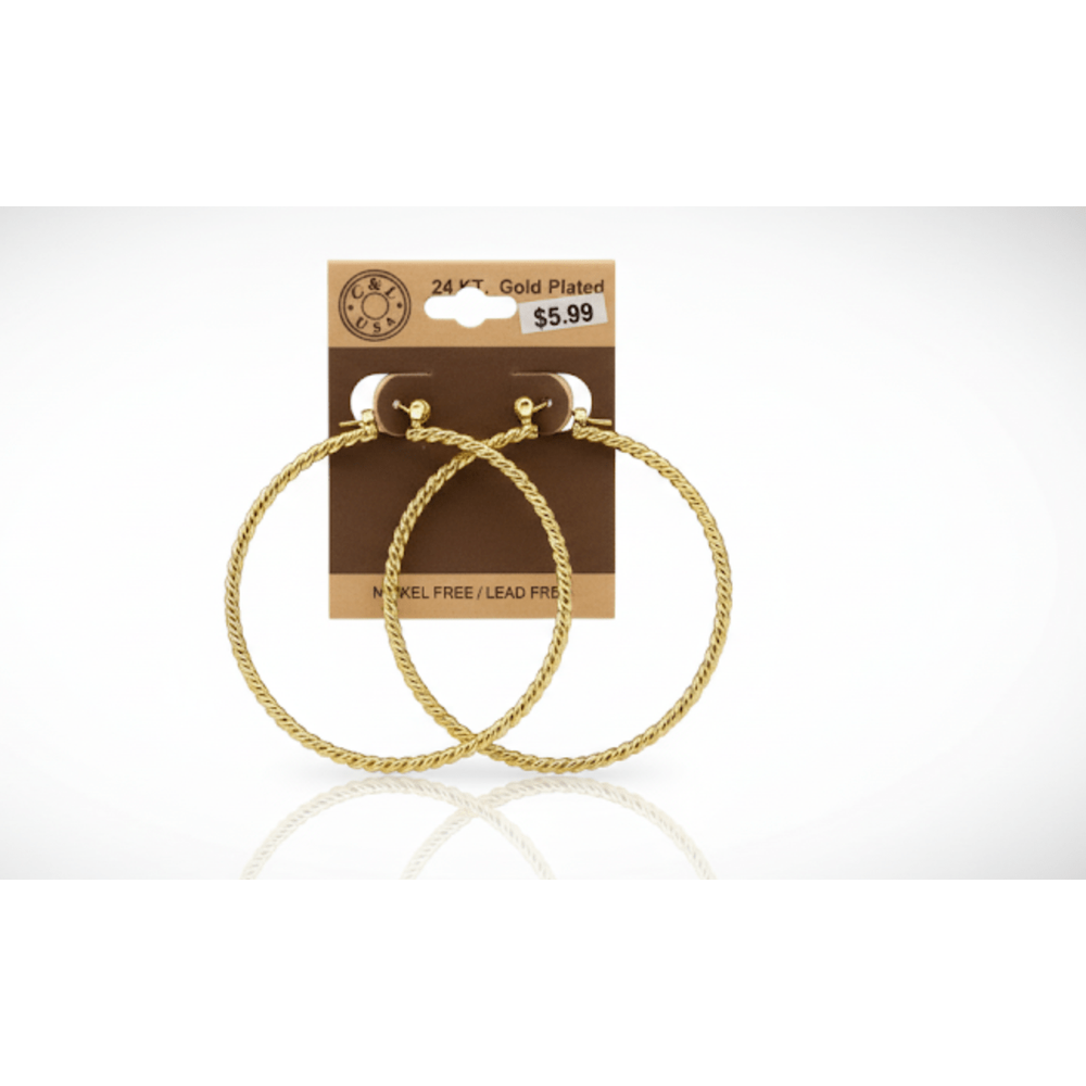The C&L Fashion Jewelry Pincatch Earrings - Gold - Beauty Exchange Beauty Supply