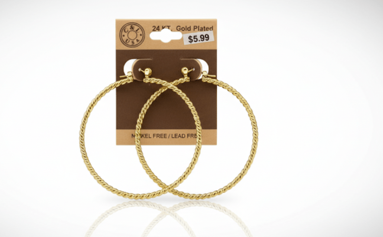 The C&L Fashion Jewelry Pincatch Earrings - Gold - Beauty Exchange Beauty Supply