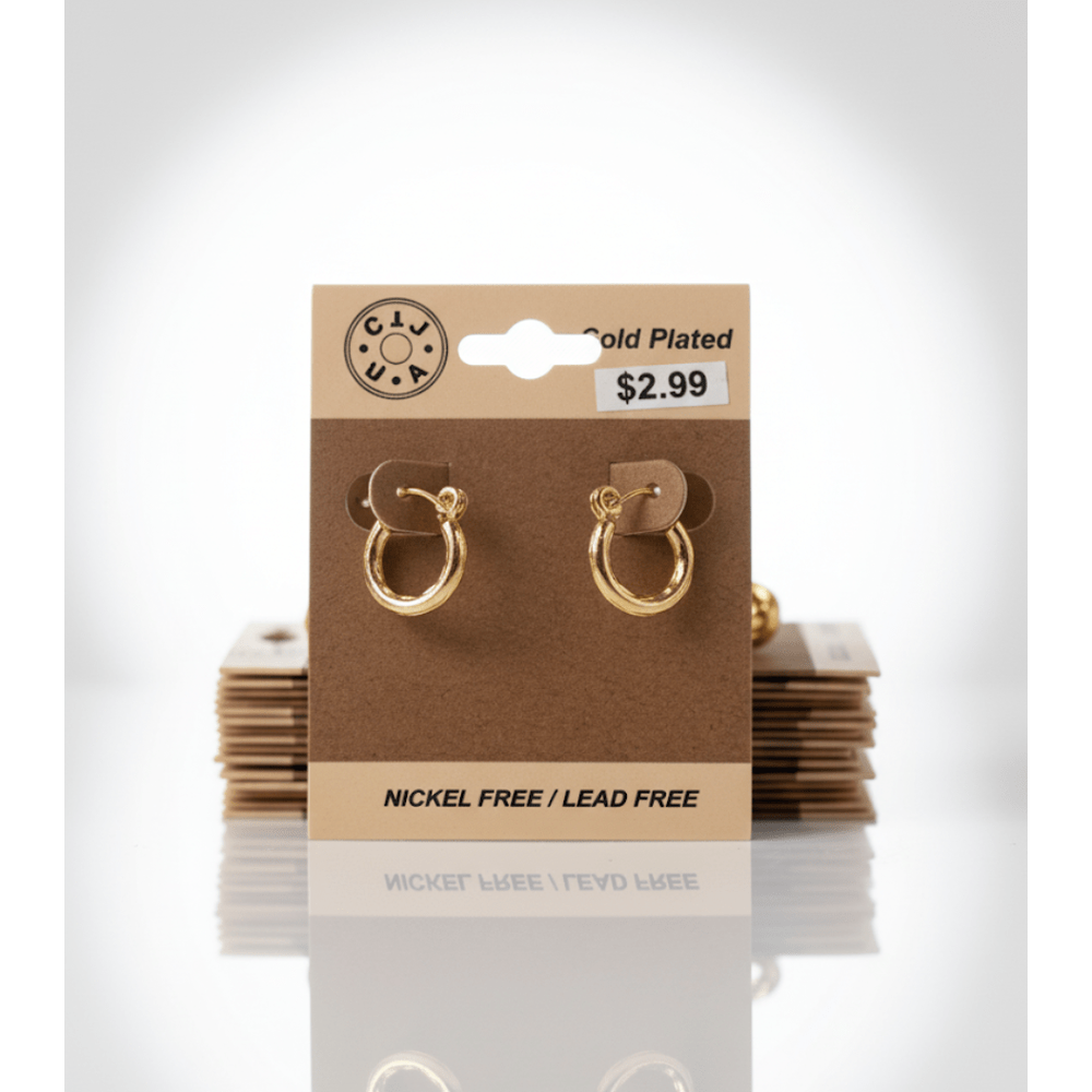 The C&L Fashion Jewelry Pincatch Earrings - Gold - Beauty Exchange Beauty Supply