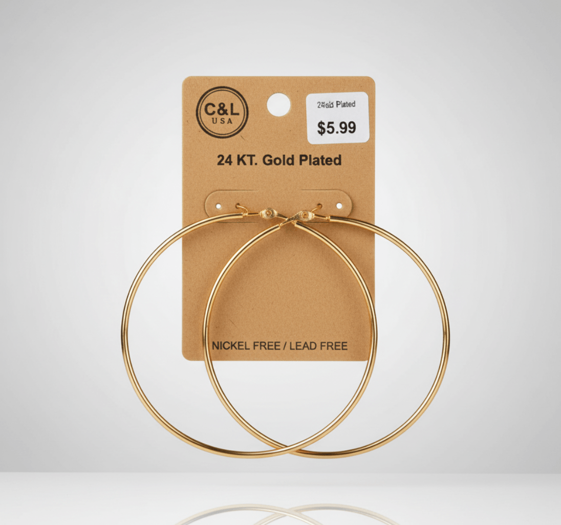 The C&L Fashion Jewelry Pincatch Earrings - Gold - Beauty Exchange Beauty Supply