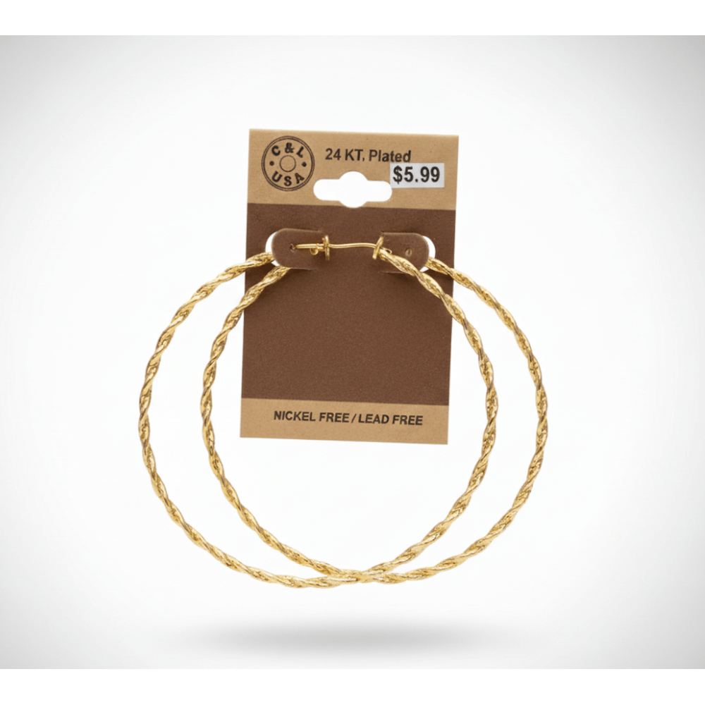 The C&L Fashion Jewelry Pincatch Earrings - Gold - Beauty Exchange Beauty Supply