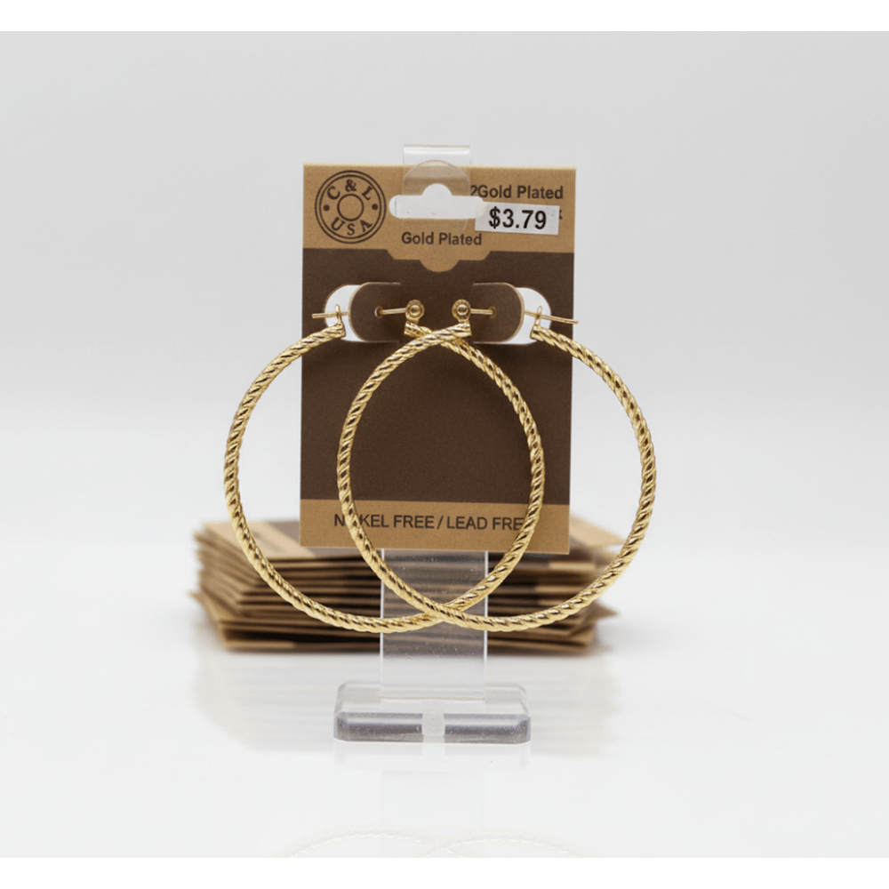 The C&L Fashion Jewelry Pincatch Earrings - Gold - Beauty Exchange Beauty Supply