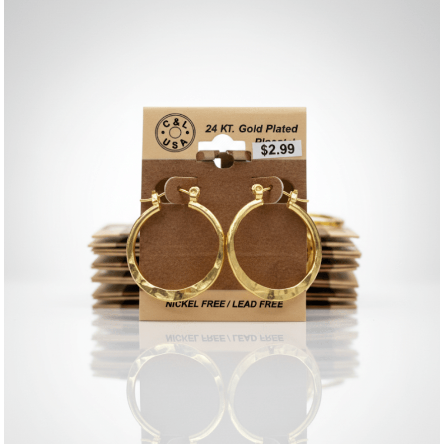 The C&L Fashion Jewelry Pincatch Earrings - Gold - Beauty Exchange Beauty Supply