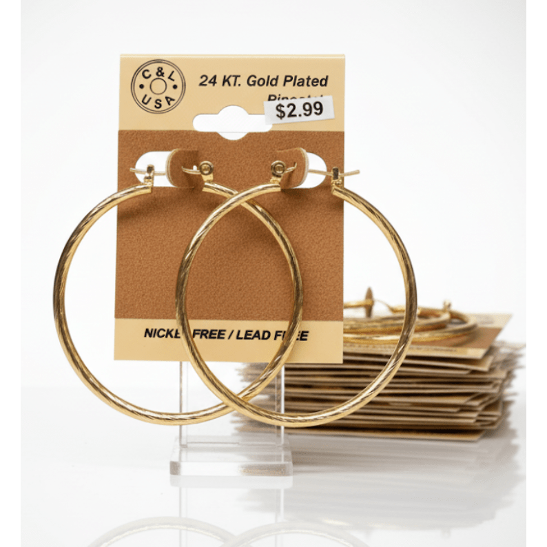 The C&L Fashion Jewelry Pincatch Earrings - Gold - Beauty Exchange Beauty Supply