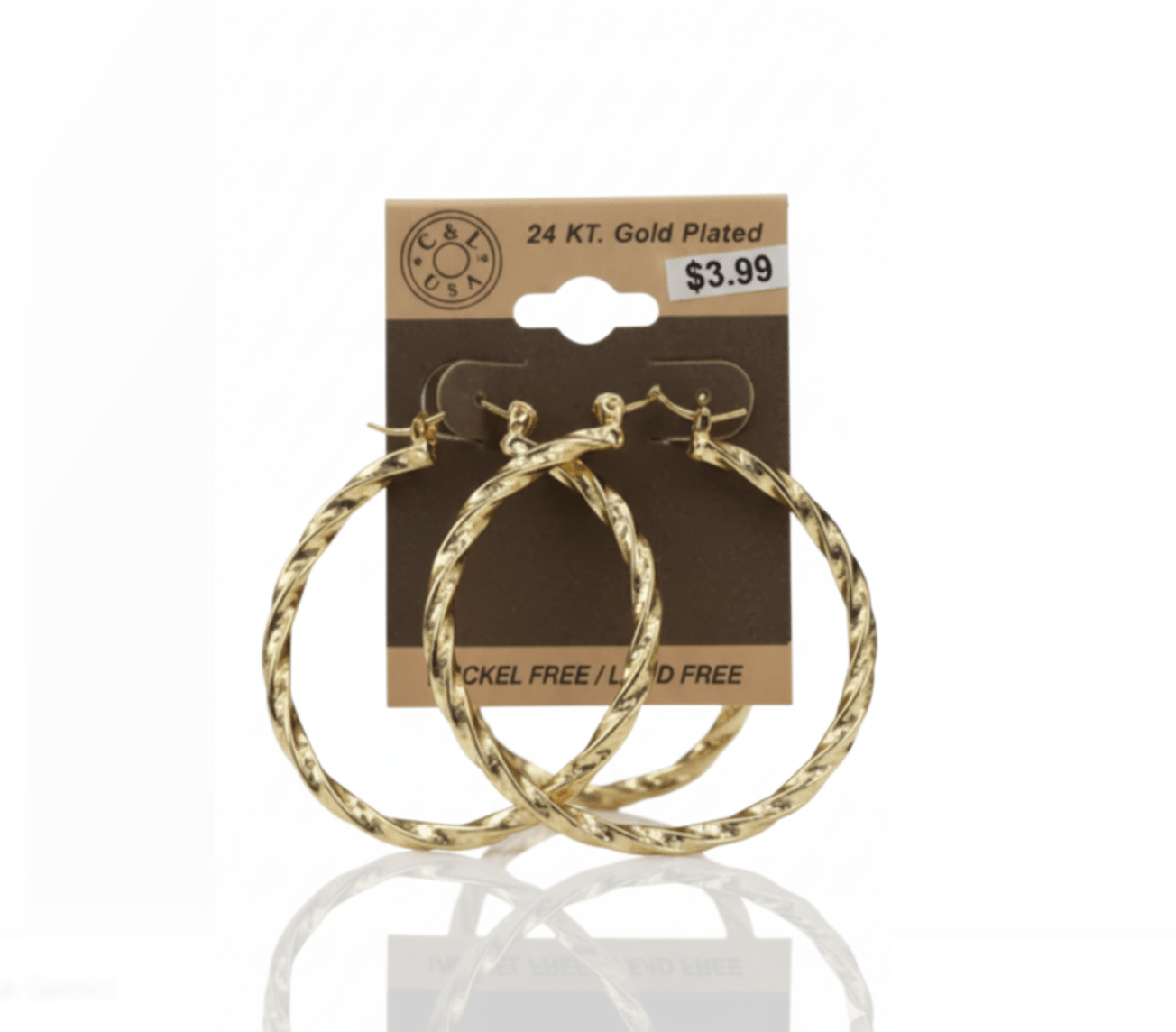 The C&L Fashion Jewelry Pincatch Earrings - Gold - Beauty Exchange Beauty Supply