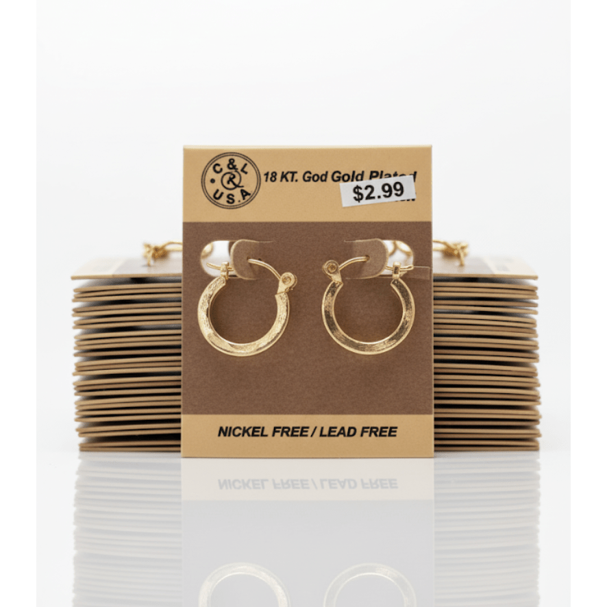 The C&L Fashion Jewelry Pincatch Earrings - Gold - Beauty Exchange Beauty Supply