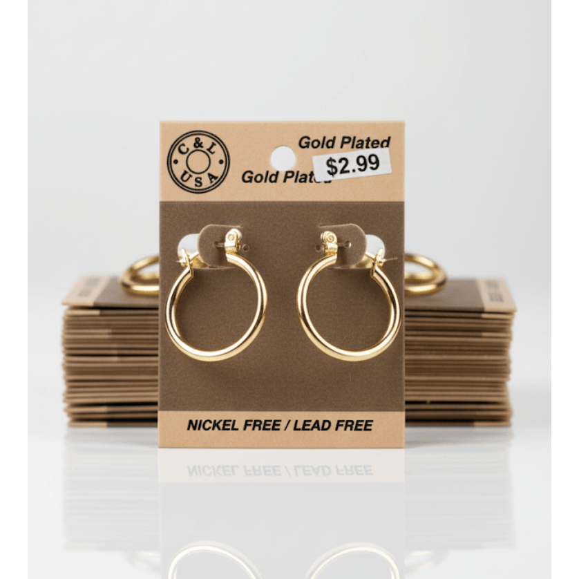 The C&L Fashion Jewelry Pincatch Earrings - Gold - Beauty Exchange Beauty Supply