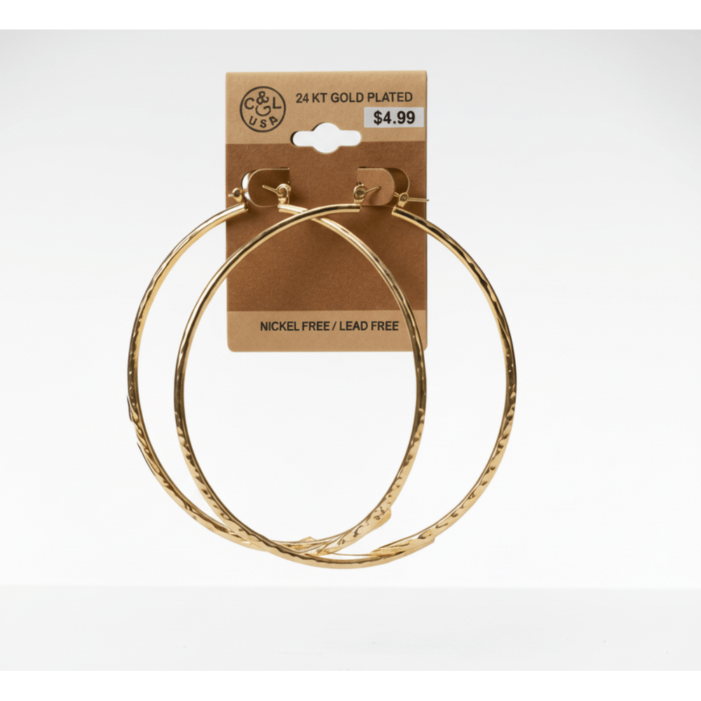 The C&L Fashion Jewelry Pincatch Earrings - Gold - Beauty Exchange Beauty Supply