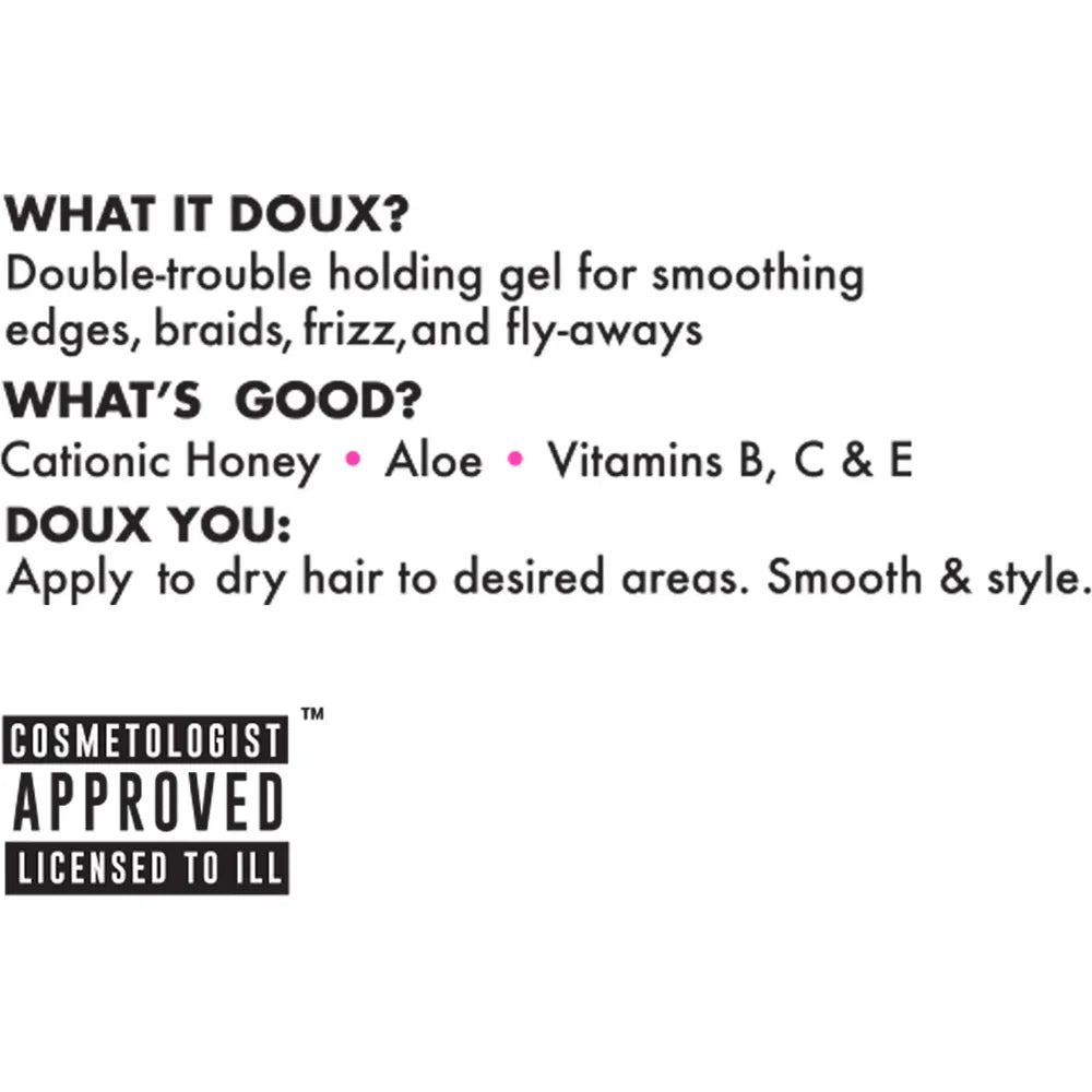 The Doux Bee Girl Push It Edge Gel | Moisturizing Edge Control for Frizz - Free Hold – All Hair Types – 2 oz - Beauty Exchange Beauty Supply