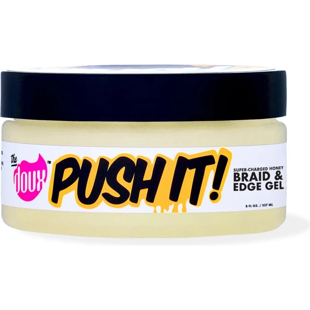 The Doux Bee Girl Push It Edge Gel | Moisturizing Edge Control for Frizz - Free Hold – All Hair Types – 2 oz - Beauty Exchange Beauty Supply