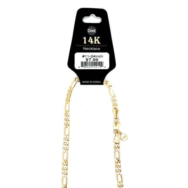 The One Jewelry 14K Chain Flat Cuban Necklace - Gold - Beauty Exchange Beauty Supply