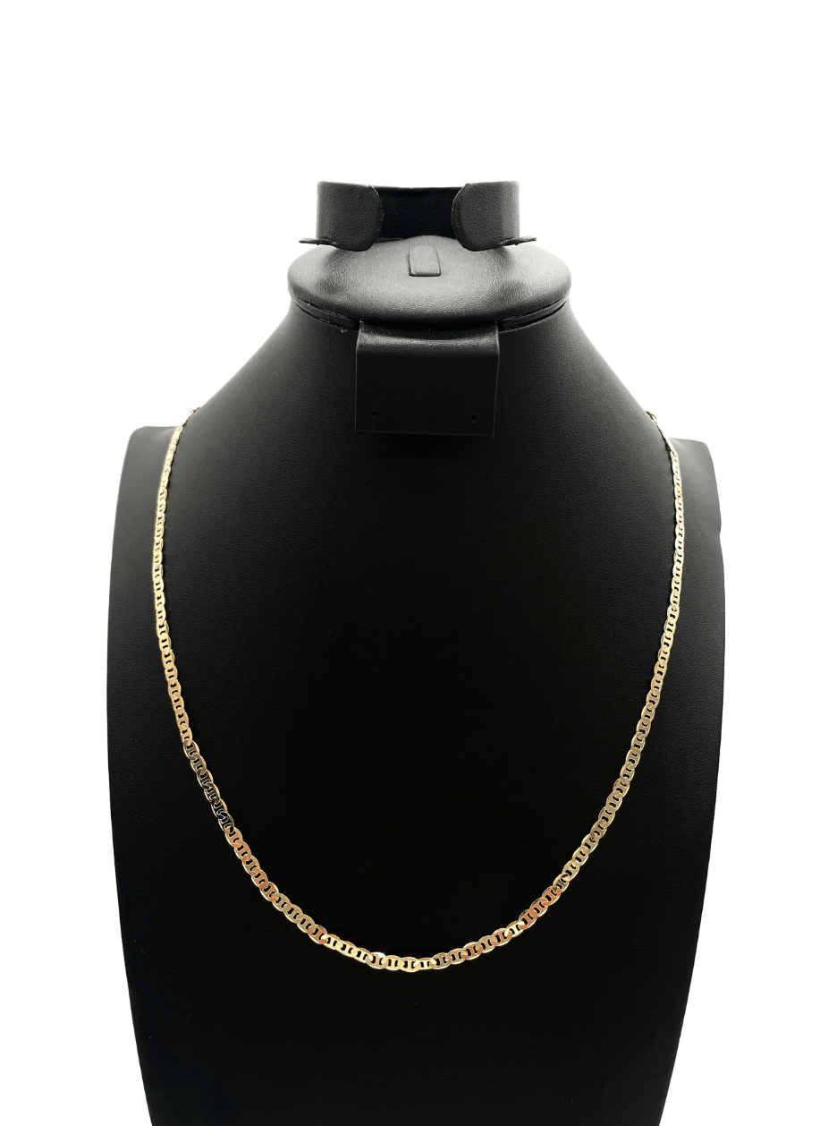 The One Jewelry 14K Chain Flat Cuban Necklace - Gold - Beauty Exchange Beauty Supply