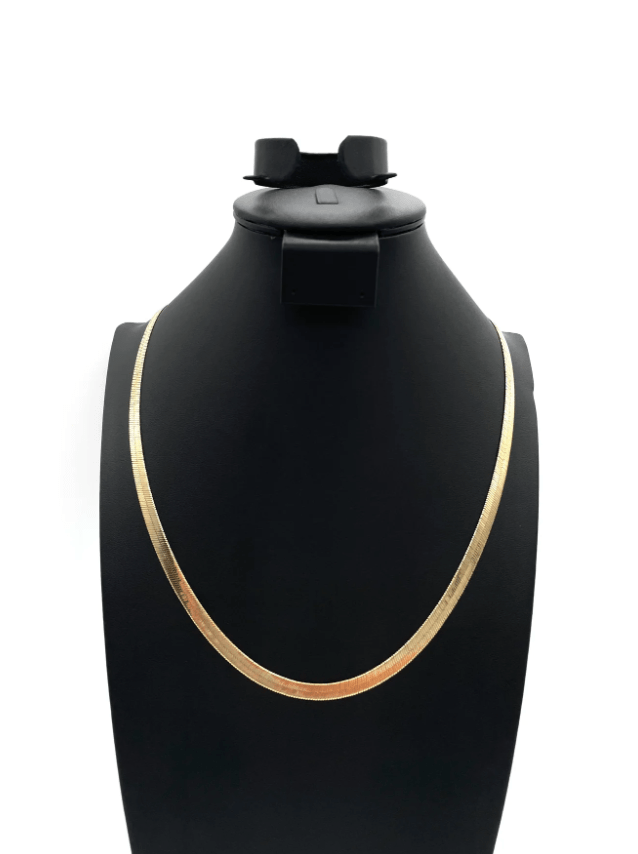 The One Jewelry 14K Chain Flat Cuban Necklace - Gold - Beauty Exchange Beauty Supply