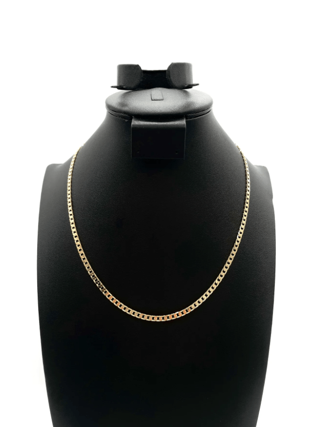 The One Jewelry 14K Chain Flat Cuban Necklace - Gold - Beauty Exchange Beauty Supply