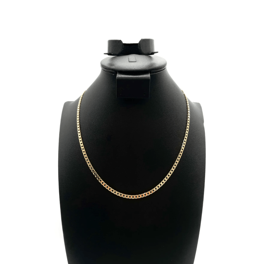 The One Jewelry 14K Chain Flat Cuban Necklace - Gold - Beauty Exchange Beauty Supply