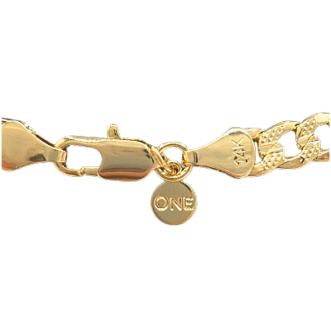 The One Jewelry 14K Chain Flat Cuban Necklace - Gold - Beauty Exchange Beauty Supply